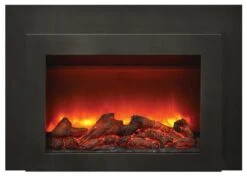 Amantii 30 Inch INS-FM Black Steel Electric Fireplace Insert (Modern)