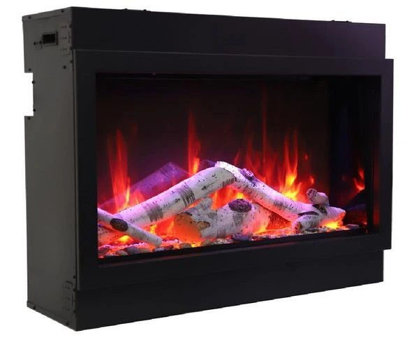 Amantii 40 Inch Panorama Extra Tall Deep Built-In Smart Electric Linear Fireplace - Image 2