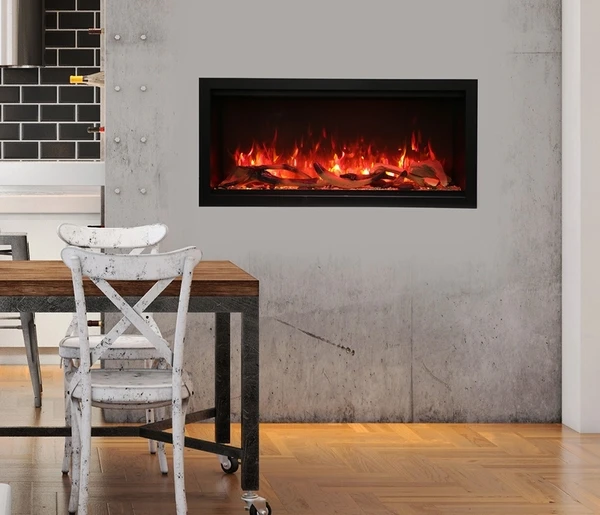 Amantii 34 Inch Symmetry Extra Tall Built-In Smart Electric Linear Fireplace - Image 2