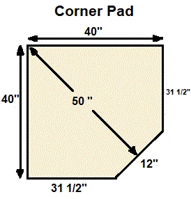 American Panel 40 X 40 Inches Tartara Single-Cut Corner Type 2 Stove Board - Image 2
