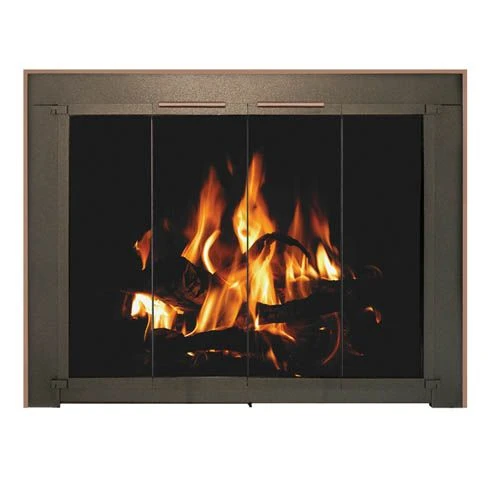 Fireside Glass Enclosures Bronzed Iron Princeton Glass Fireplace Doors