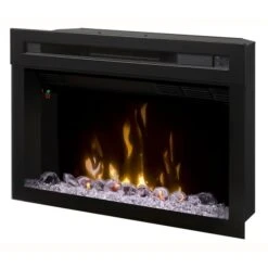 Dimplex 25 Inch Plug-in Electric Fireplace Firebox With Multi-Fire XD And Glass Ember Bed
