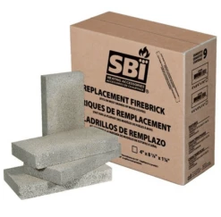 Drolet 4 X 8 Inch Refractory Bricks - Pack Of Nine