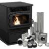 Drolet Eco-55 Pellet Stove With Basement Venting Kit
