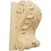Ekena Millwork 3 1/2 Inch Small Acanthus Block Wood Corbel With Backplate