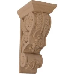 Ekena Millwork 3 3/4 Inch Small Floral Corbel