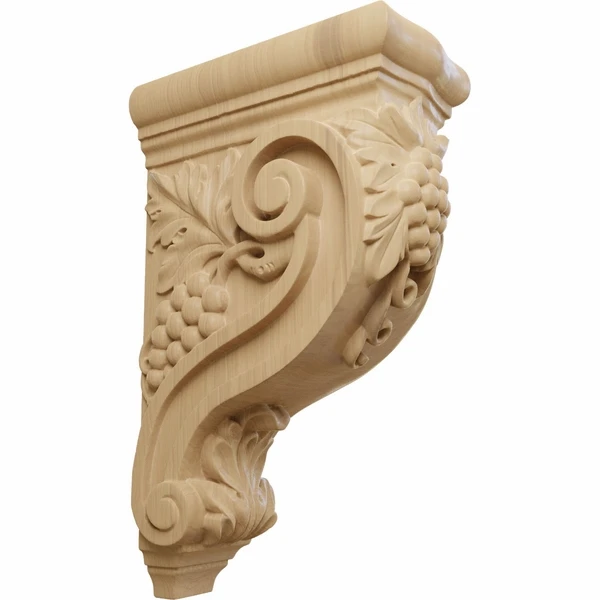 Ekena Millwork 4 1/4 Inch Devon Grapes And Vines Corbel - Image 2