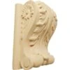 Ekena Millwork 4 1/4 Inch Medium Acanthus Block Wood Corbel With Backplate