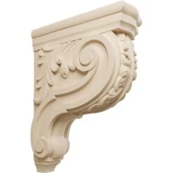 Ekena Millwork 4 Inch Large Hudson Acanthus Wood Corbel