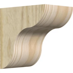 Ekena Millwork 4 Inch Rough Sawn Carmel Corbels