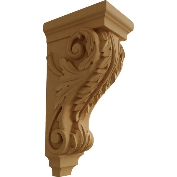 Ekena Millwork 5 Inch Large Acanthus Wood Corbel