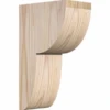 Ekena Millwork 6 Inch Rough Sawn Crestline Corbel With Backplate