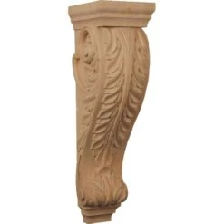 Ekena Millwork 8 1/2 Inch Large Wide Acanthus Wood Corbel