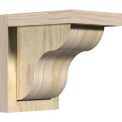 Ekena Millwork 8 Inch Rough Sawn Carmel Corbels With Backplate