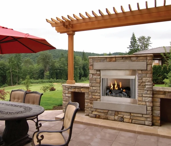 Empire 36' Carol Rose Outdoor Premium Fireplace Firebox With Flush Front And Refractory Liner - Image 3