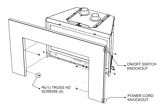 Empire 6 X 3 Steel Surround And Bottom For Small Fireplace Inserts - Image 2