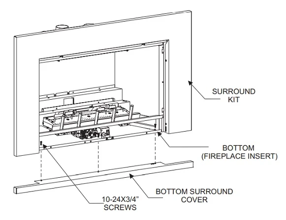 Empire 6 X 3 Steel Surround And Bottom For Small Fireplace Inserts - Image 3