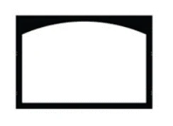 Empire Black Arch Door Frame For 36' Select Breckenridge Vent-Free Fireboxes