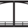 Empire Decorative Door Set - Mission Arch - Matte Black - Tahoe Deluxe 42 Inch Models
