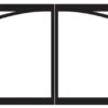 Empire Decorative Door Set - Standard Arch - Matte Black - Tahoe Deluxe 36 Inch Models