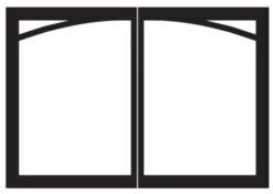 Empire Decorative Door Set - Standard Arch - Matte Black - Tahoe Deluxe 36 Inch Models