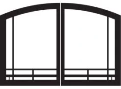 Empire Decorative Mission Arch Doors - For 36 Inch Breckenridge Deluxe Fireboxes And Vail Premium Fireplaces