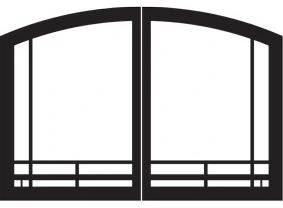 Empire Decorative Mission Arch Doors - For 36 Inch Breckenridge Deluxe Fireboxes And Vail Premium Fireplaces