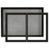 Empire Door Frame With Barrier Screen And Standard Rectangular Doors - Matte Black - Keystone Deluxe 34 Inch Models