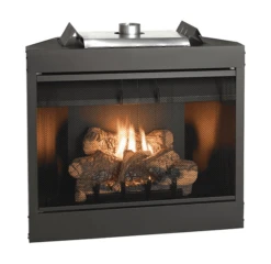 Empire Keystone 34' Natural Gas Flush Front Deluxe B-Vent Fireplace -Millivolt