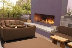 Empire OLL48FP12SN Carol Rose Outdoor Stainless Steel Linear Fireplace
