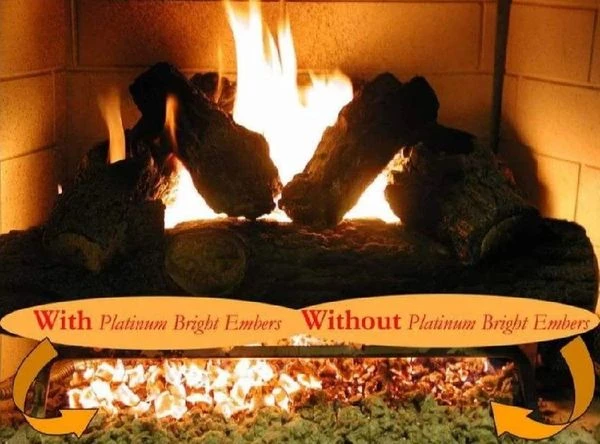 Empire Platinum Fireplace Burning Embers Media