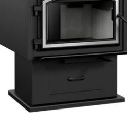 Empire Stove Black Pedestal With Ash Pan For Gateway 1700 Wood Burning Stoves