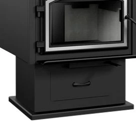 Empire Stove Black Pedestal With Ash Pan For Gateway 1700 Wood Burning Stoves