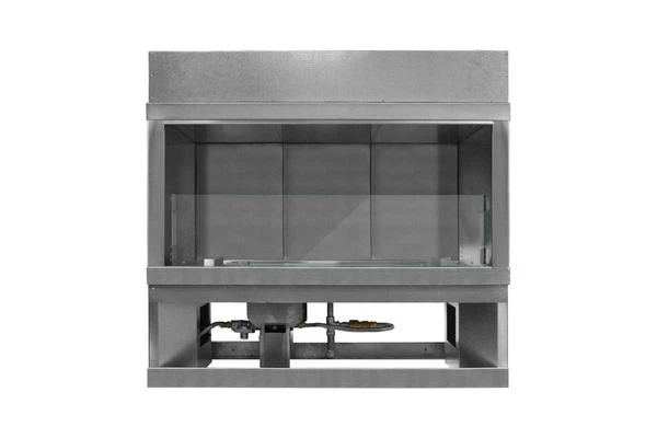 Firegear 36 Inch Kalea Bay Outdoor See-Through Linear Fireplace With LED Lights