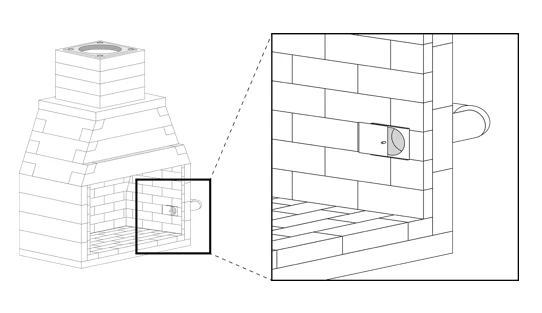 FireRock Outside Air Kit For Masonry Fireplaces - Image 2
