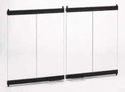 Superior/IHP BDB 36 Inch Bi-Fold Tempered Glass Fireplace Doors - Black