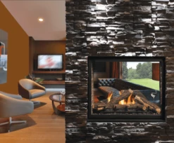 Kingsman Clean View Direct Vent See Through Gas Fireplace - Millivolt - MCVST42