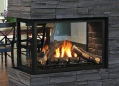 Kingsman MCVP42 Peninsula Direct Vent Gas Fireplace - 7 Day Millivolt