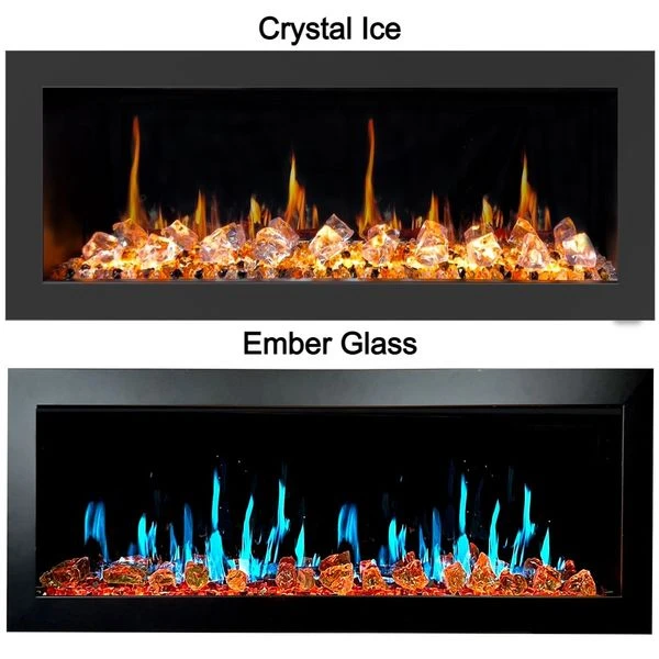 Litedeer Homes 48 Inch Latitude II Push-In Linear Electric Fireplace With Fire Media - Image 2