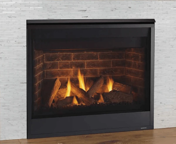 Majestic 32 Inch Quartz Top/Rear Direct Vent Gas Fireplace With IntelliFire Touch Ignition