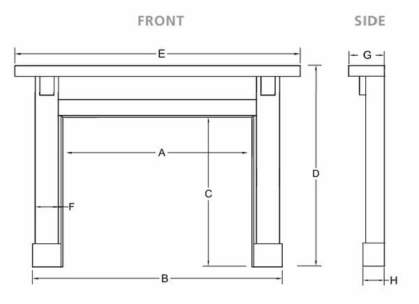 Majestic Battlefield C Wood Fireplace Mantel - Image 2