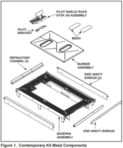 Majestic Contemporary Conversion Kit For See Through And Peninsula Gas Fireplaces