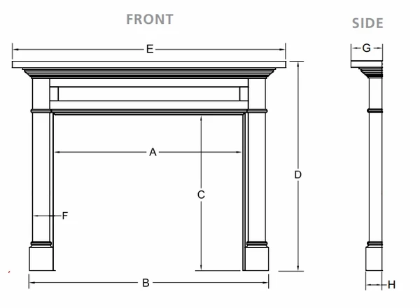 Majestic Roxborough A Flush Fireplace Mantel Surround - Image 2
