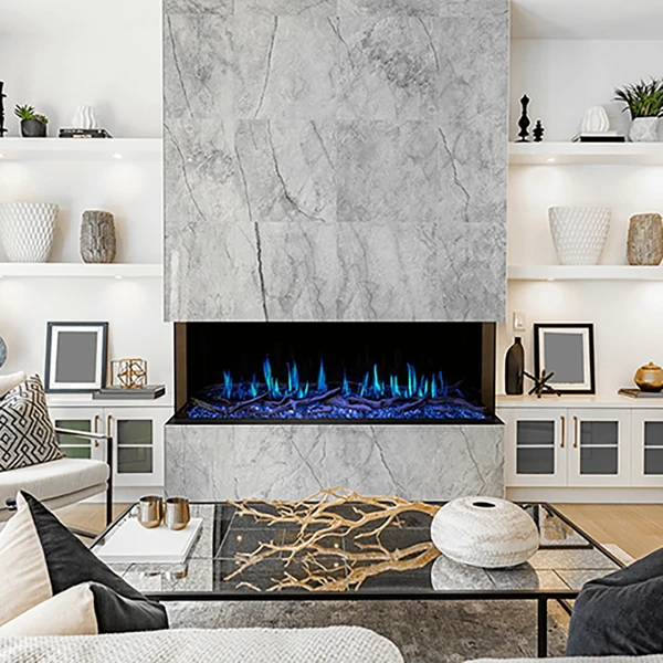 Modern Flames 44 Inch Landscape Pro Bay Front Peninsula Electric Fireplace - Image 3