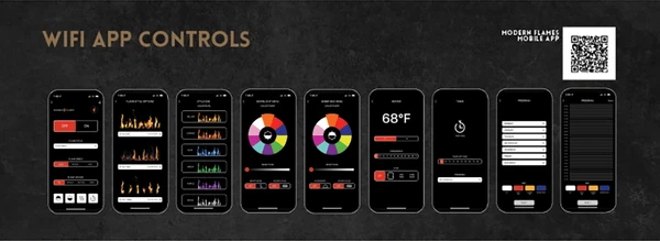 Modern Flames 44 Inch Landscape Pro Bay Front Peninsula Electric Fireplace - Image 4