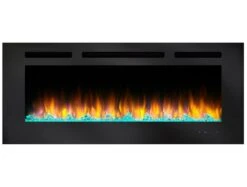 SimpliFire 48 Inch Allusion Recessed Linear Electric Wall Fireplace