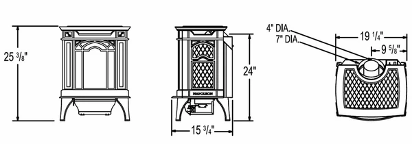 Napoleon 19 Inch Arlington Direct Vent Gas Heating Stove (Small) - Image 5