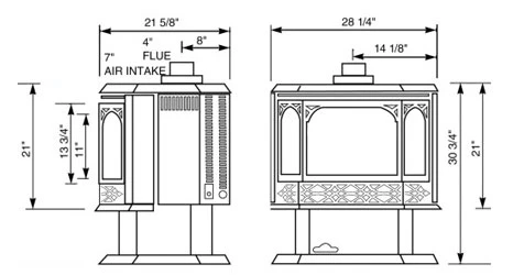 Napoleon 28 Inch Havelock Direct Vent B Vent Gas Heating Stove - Image 3