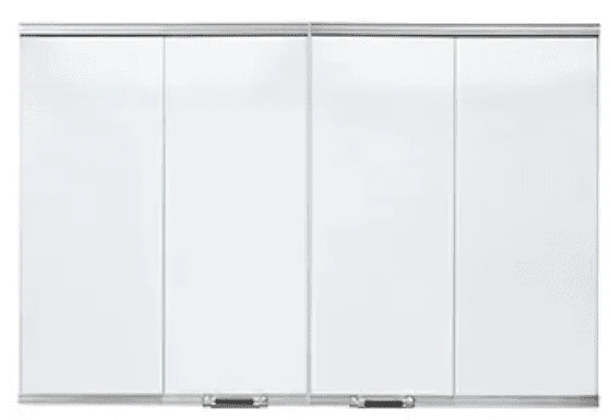 Outdoor Lifestyles Stainless Steel Bi-Fold Doors For 36 Inch Cottagewood Outdoor Fireplaces