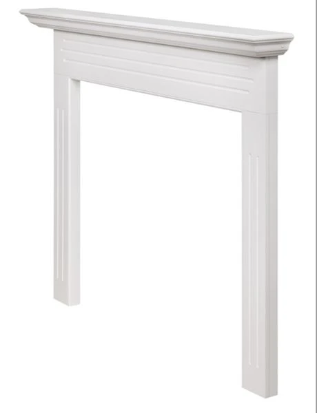 Pearl Mantels 48 Inch Newport MDF Full Fireplace Mantel - White - Image 3